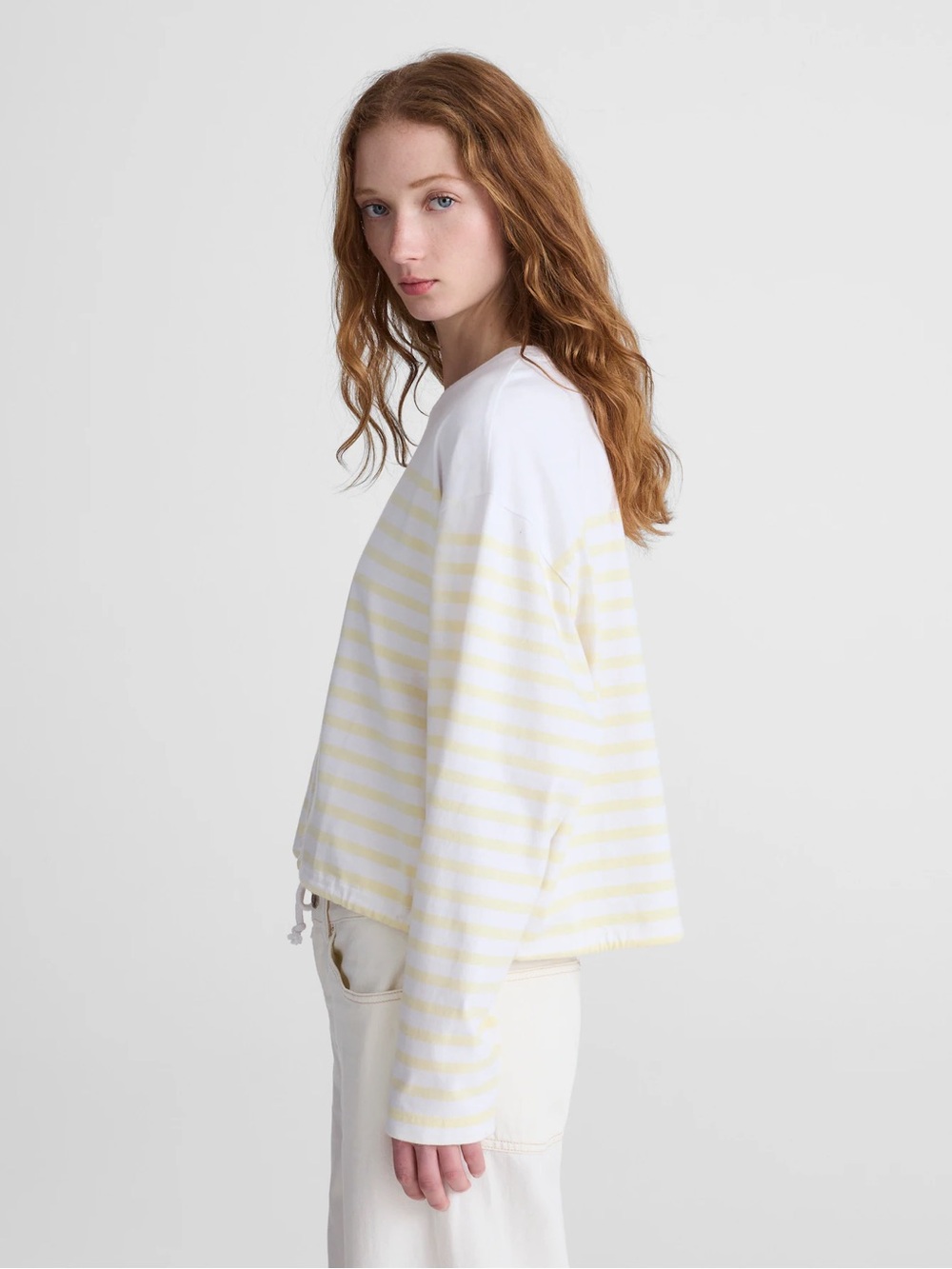 Madewell The Perfect Tie-Waist Tee in Allday Jersey S - Picture 4 of 9